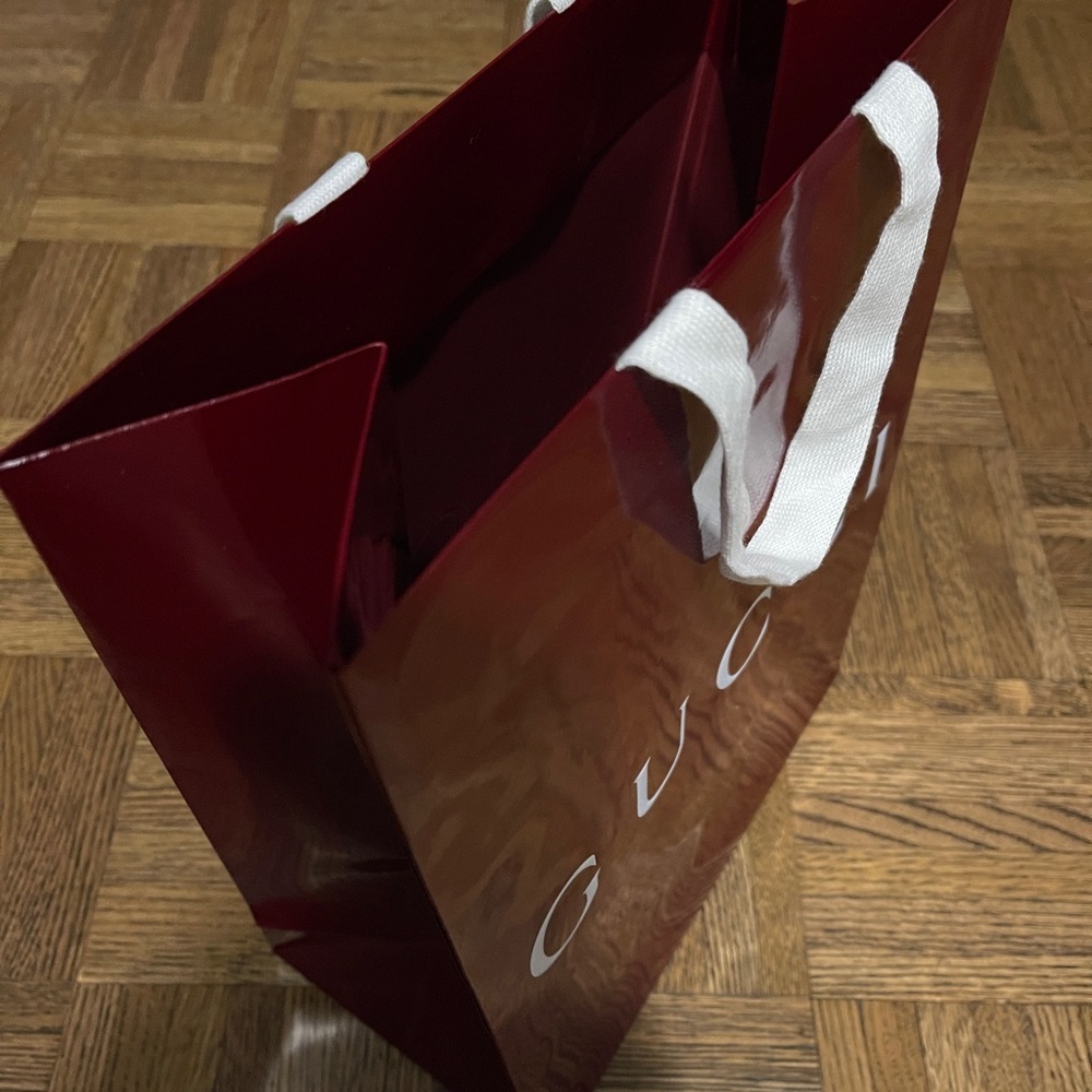 Gucci Burgundy Shopping Gift Bag - Picture 4 of 5
